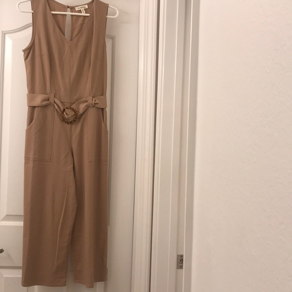 Utility jumpsuit tan Khaki with belt new - Picture 3 of 8